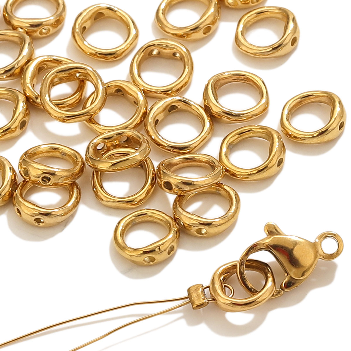Jewelry Making Hardware - 20pcs Stainless Steel Clasps End Connectors