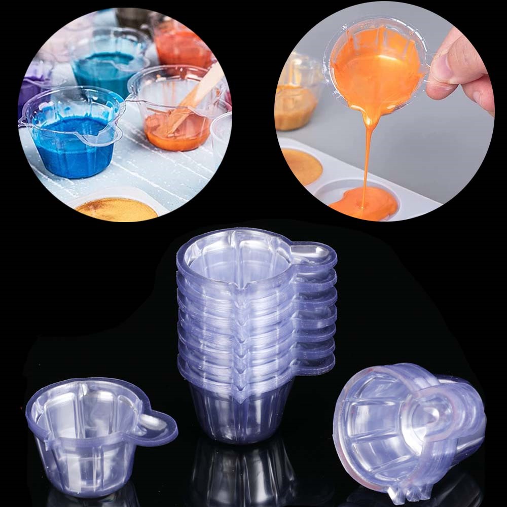 Jewelry Making Uv Resin Kit - 10/20/50/100Pcs 40ML Plastic Disposable Cups Pigment