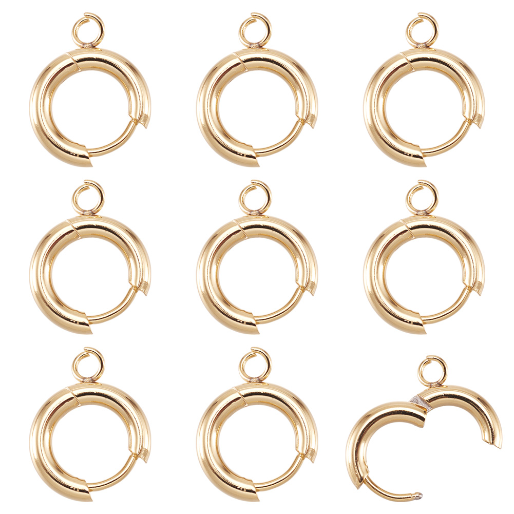 Jewelry Making Hardware - 10pcs 201 Stainless Steel Huggie Earring