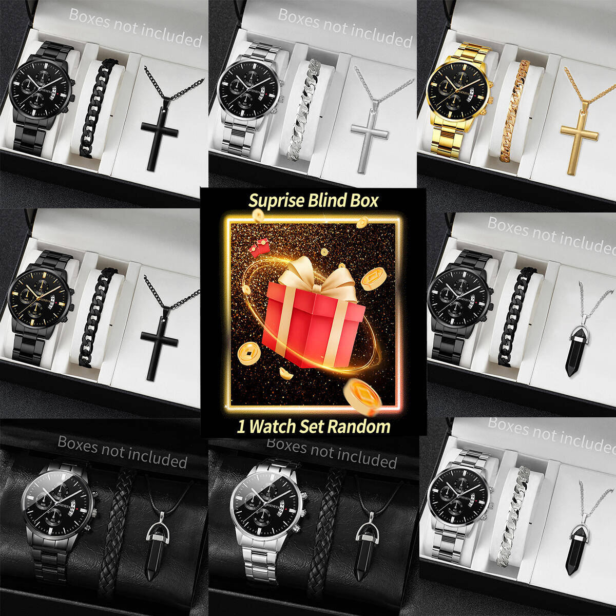 Jewelry Making Hardware - Surprise Mystery Watch Blind Box-3PCS/Set Fashion