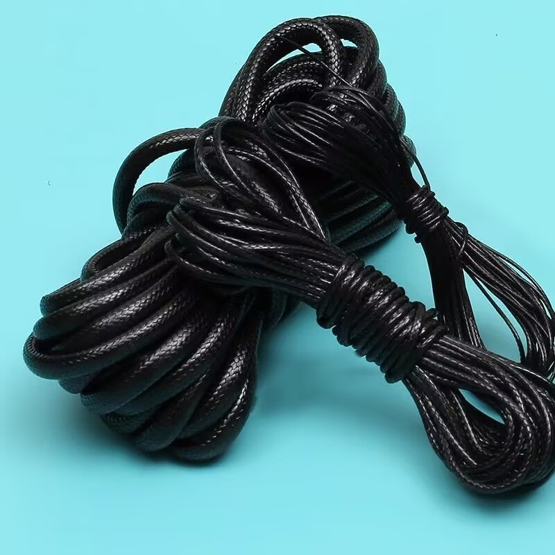 Jewelry Making Event - 0.5/1.0/1.5/2/2.5/3.0/5mm Black Waxed Cord Rope PU