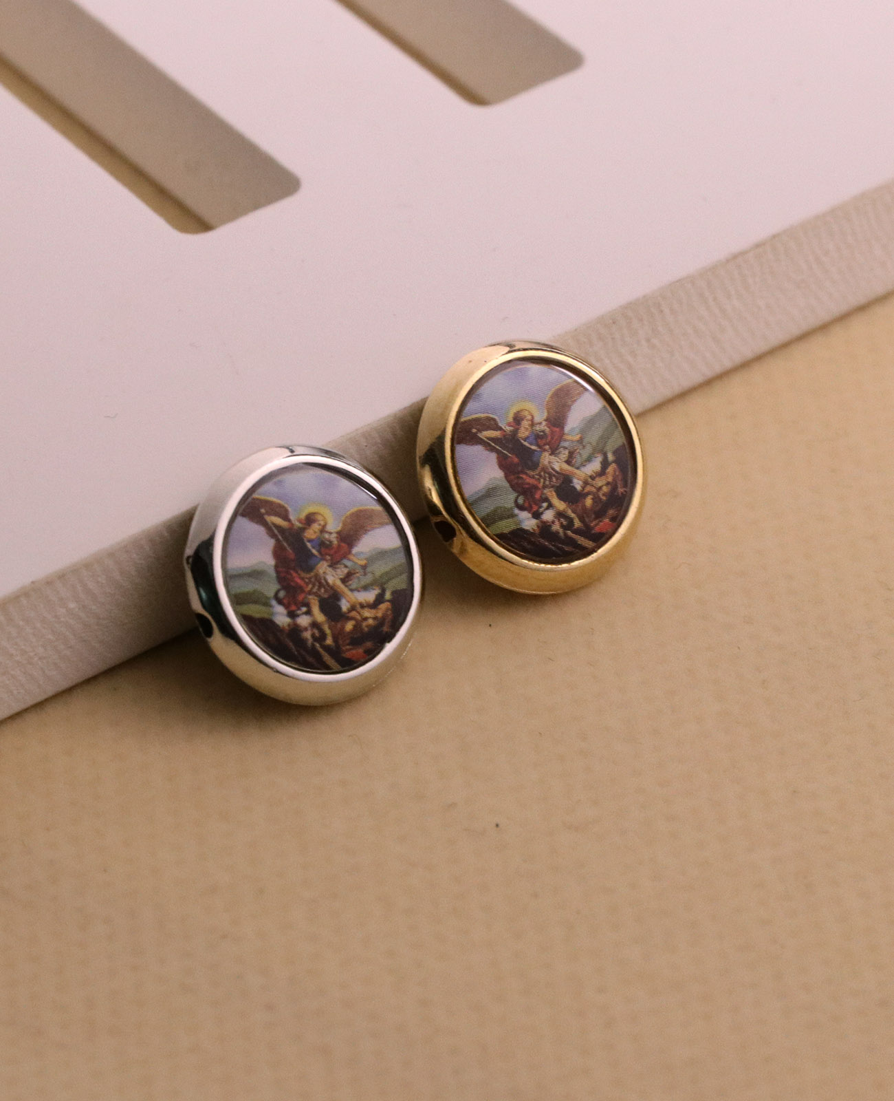 20Pcs Round The Archangel Sain - Jewelry Making Michaels ulasan dan harga