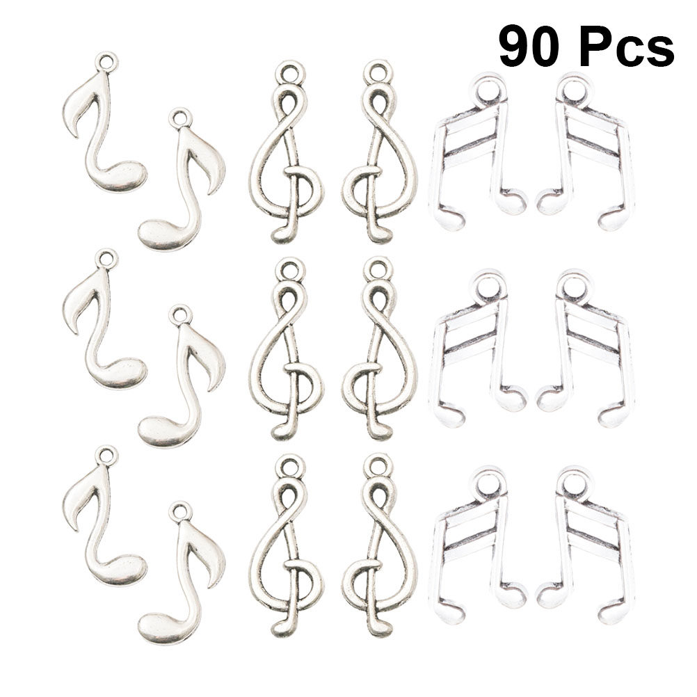 90Pcs Music Note Charms Set Cr - Jewelry Making Notes ulasan dan harga
