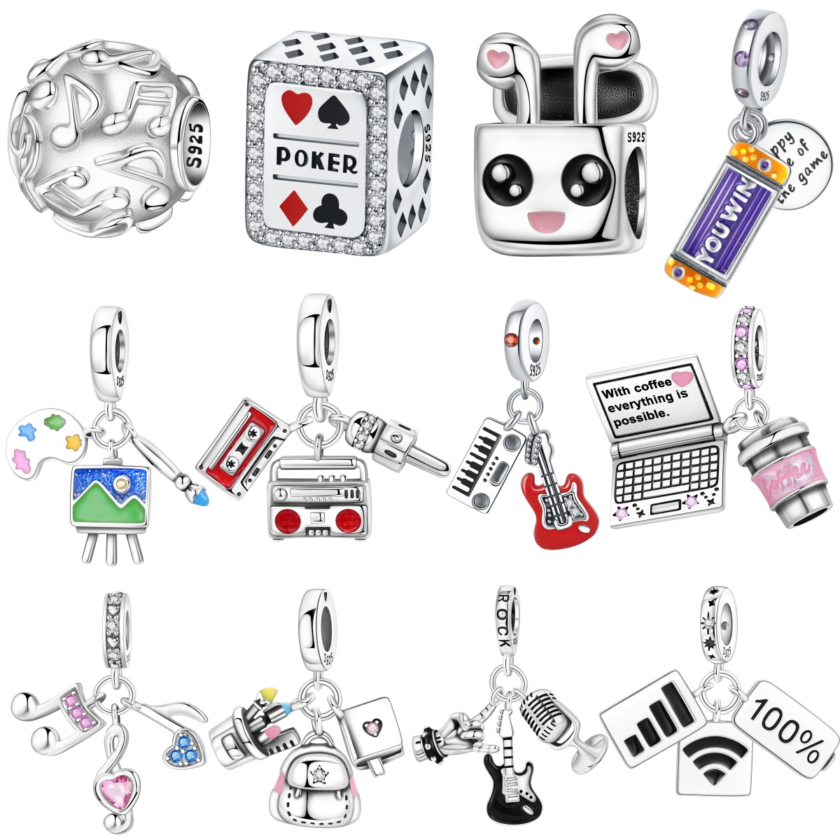 MISEFF S925 Sterling Silver C - Jewelry Making Notes ulasan dan harga