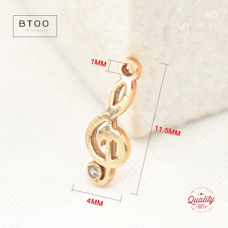 14K Gold Filled Musical Note C - Jewelry Making Notes ulasan dan harga