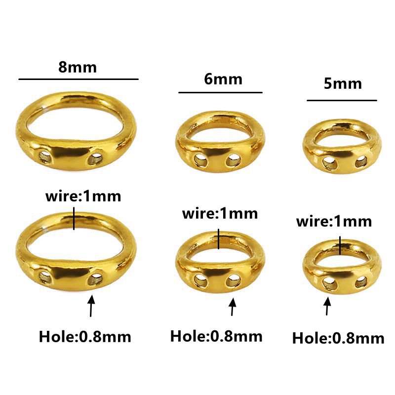 30pcs 5/6/8mm Stainless Steel  - Jewelry Making Hardware ulasan dan harga