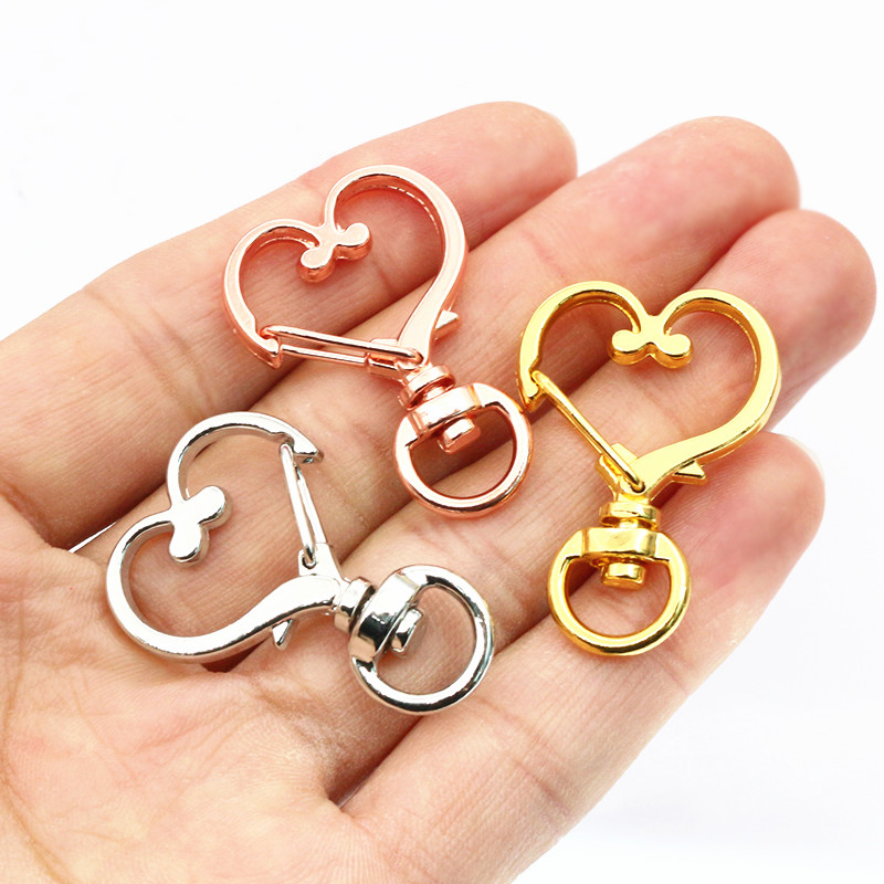 10pcs 35x24mm Heart Snap Hook  - Jewelry Making Hardware ulasan dan harga