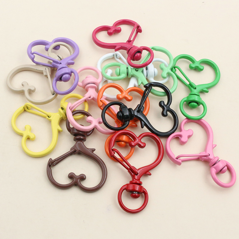 10pcs 35x24mm Heart Snap Hook  - Jewelry Making Hardware ulasan dan harga