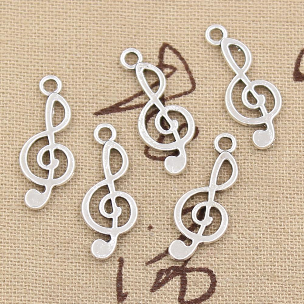 30pcs Charms Musical Note 26x1 - Jewelry Making Notes ulasan dan harga
