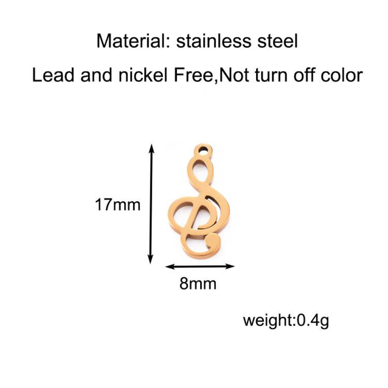 10pcs Charms Musical Note Stai - Jewelry Making Notes ulasan dan harga