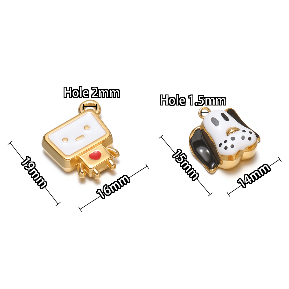 4pcs Stainless Steel Enamel Ca - Jewelry Making For Kids ulasan dan harga