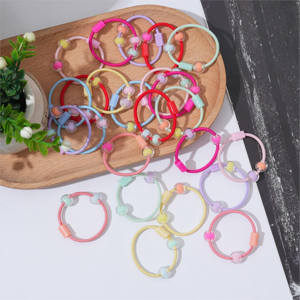 50pcs Cute Elastic Hair Ties P - Jewelry Making For Kids ulasan dan harga