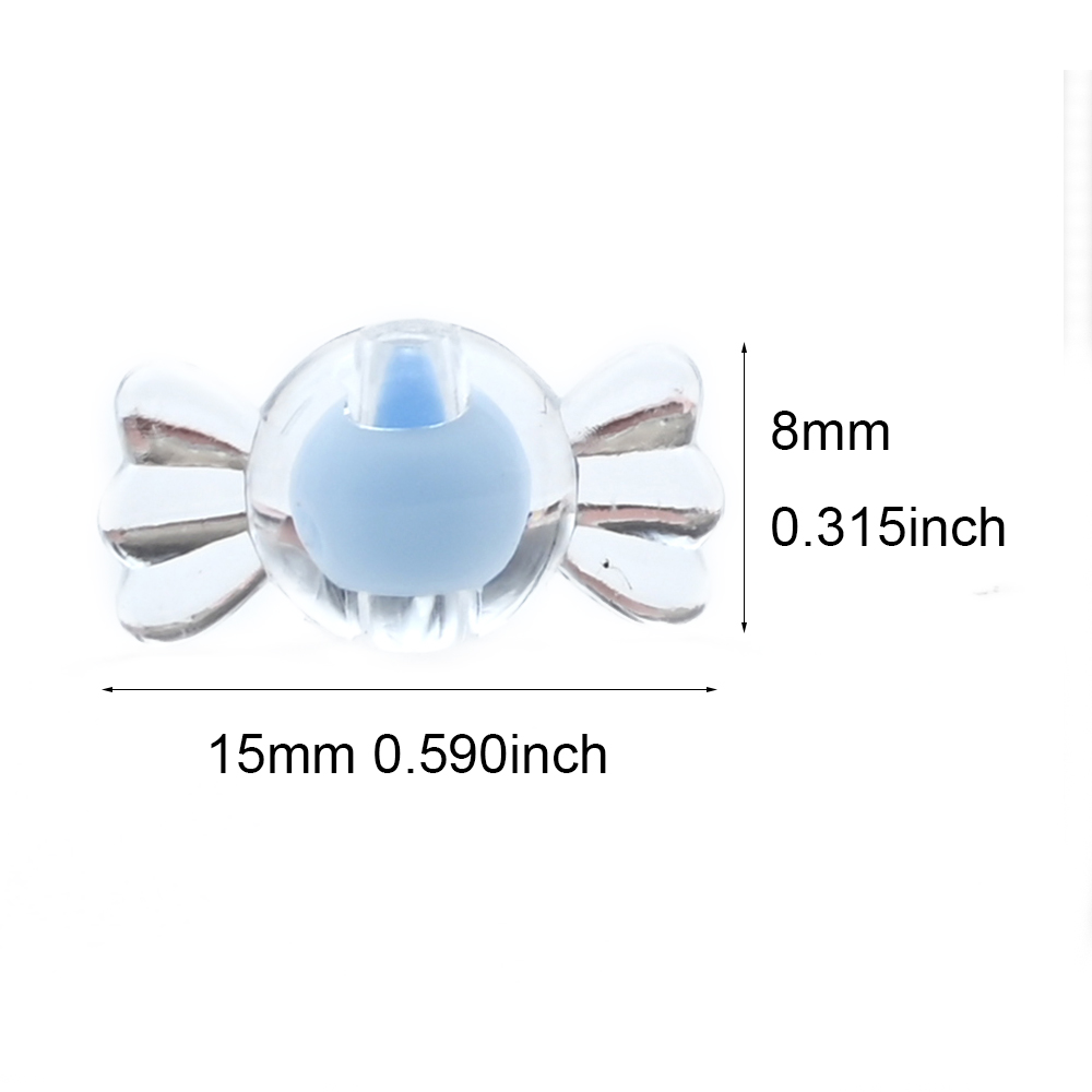 15x8mm Clear Candy shaped Acry - Jewelry Making For Kids ulasan dan harga
