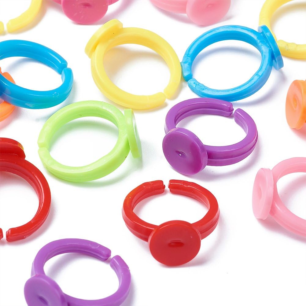 100pcs Clear Plastic Adjustabl - Jewelry Making 4 Year Old ulasan dan harga