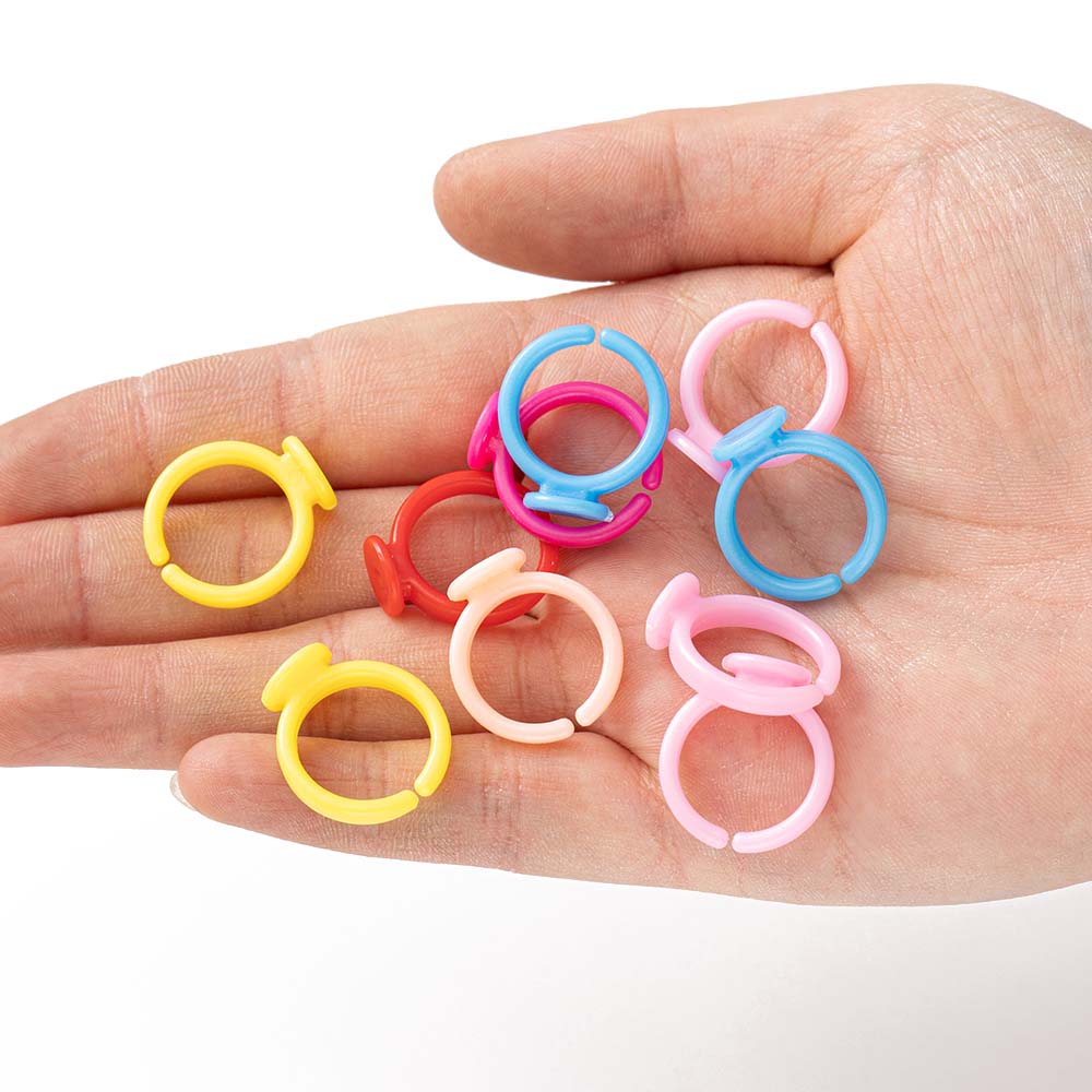 100pcs Clear Plastic Adjustabl - Jewelry Making 4 Year Old ulasan dan harga