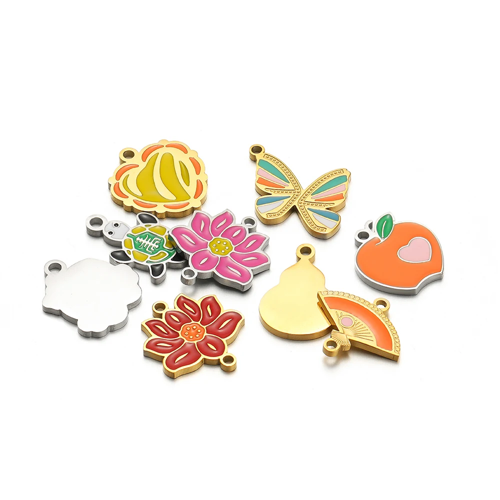 5pcs Stainless Steel Lotus But - Jewelry Making 4 Year Old ulasan dan harga