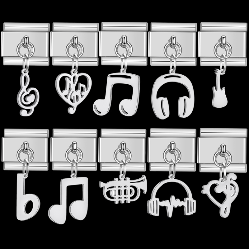 Trendy Rock Music Heart Note E - Jewelry Making Notes ulasan dan harga