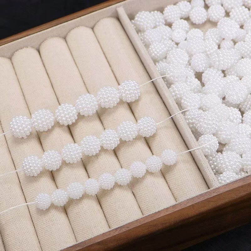 10/12/14/20mm White Acrylic AB - Jewelry Making Event ulasan dan harga