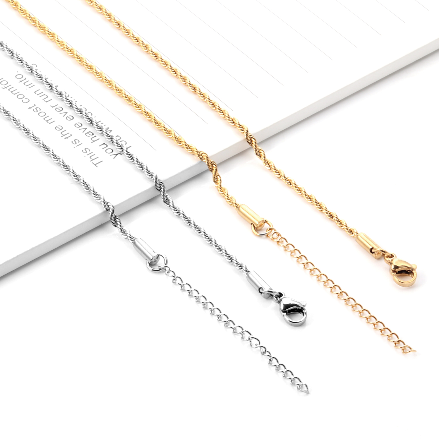 10pcs 2mm 45+5cm Rope Necklace - Jewelry Making Singapore ulasan dan harga