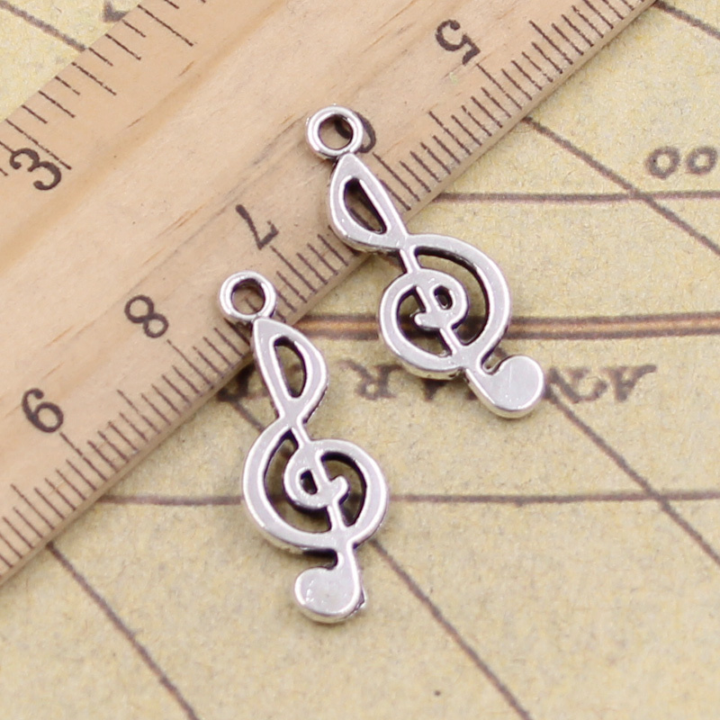 40pcs Charms Musical Note 26x1 - Jewelry Making Notes ulasan dan harga