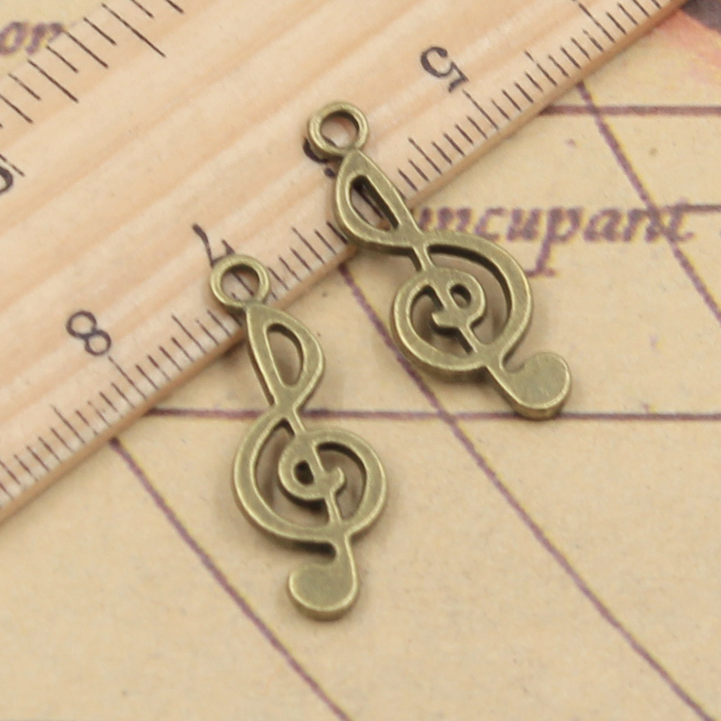 40pcs Charms Musical Note 26x1 - Jewelry Making Notes ulasan dan harga
