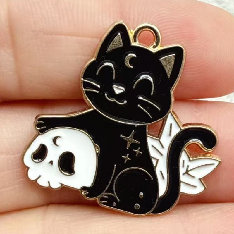 10pcs Original Alloy Enamel Bl - Jewelry Making Parts ulasan dan harga