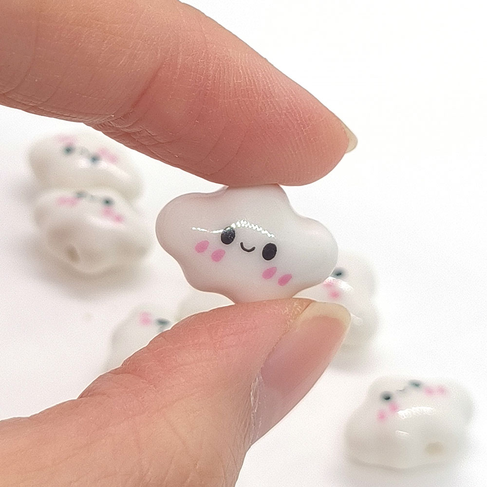 10pcs Colorful Chubby Smiling  - Jewelry Making Event ulasan dan harga