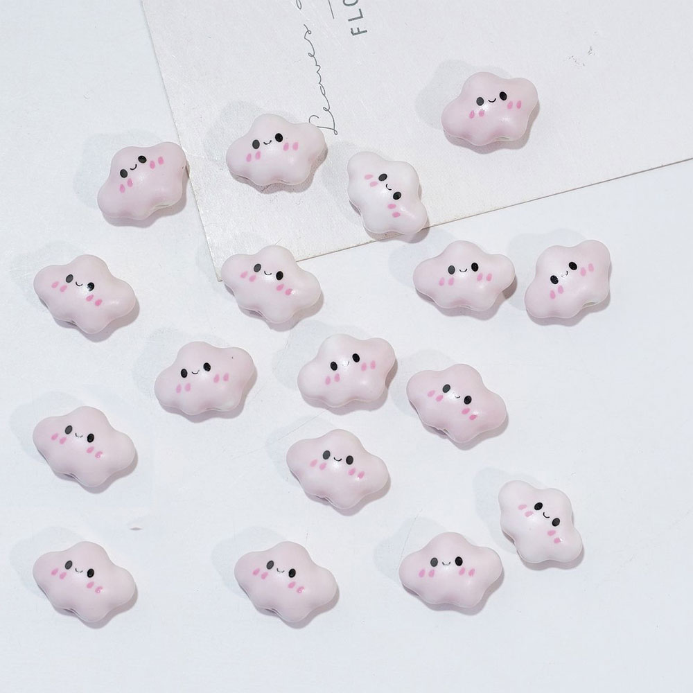 10pcs Colorful Chubby Smiling  - Jewelry Making Event ulasan dan harga