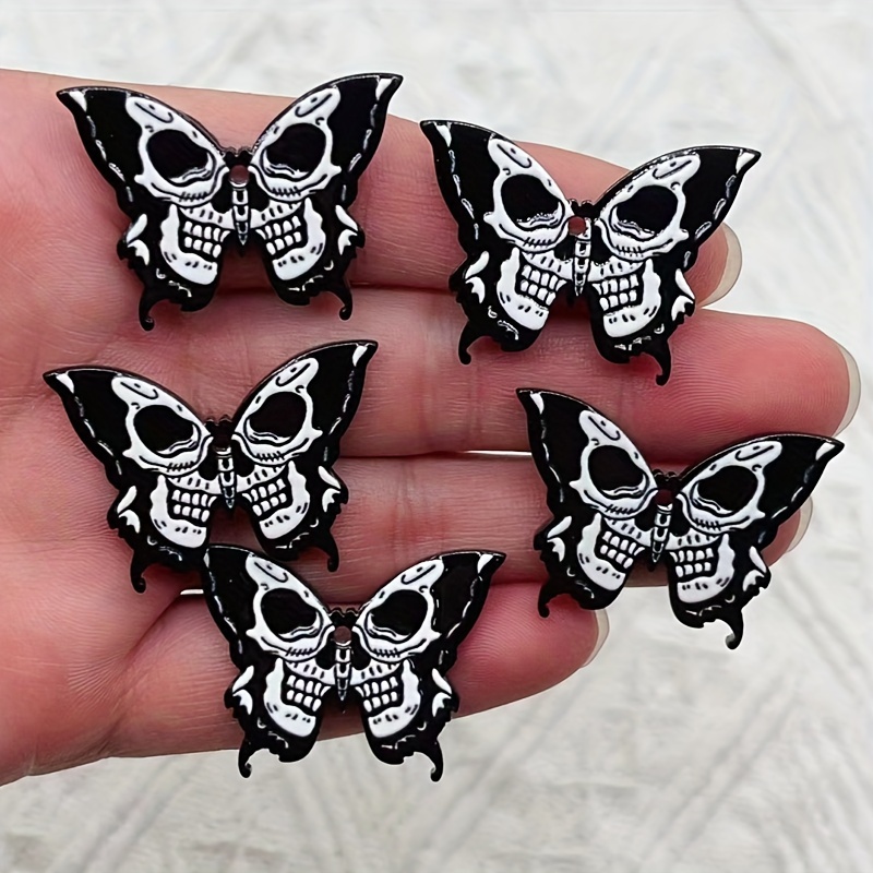 5/10Pcs Halloween Acrylic Skul - Jewelry Making Event ulasan dan harga