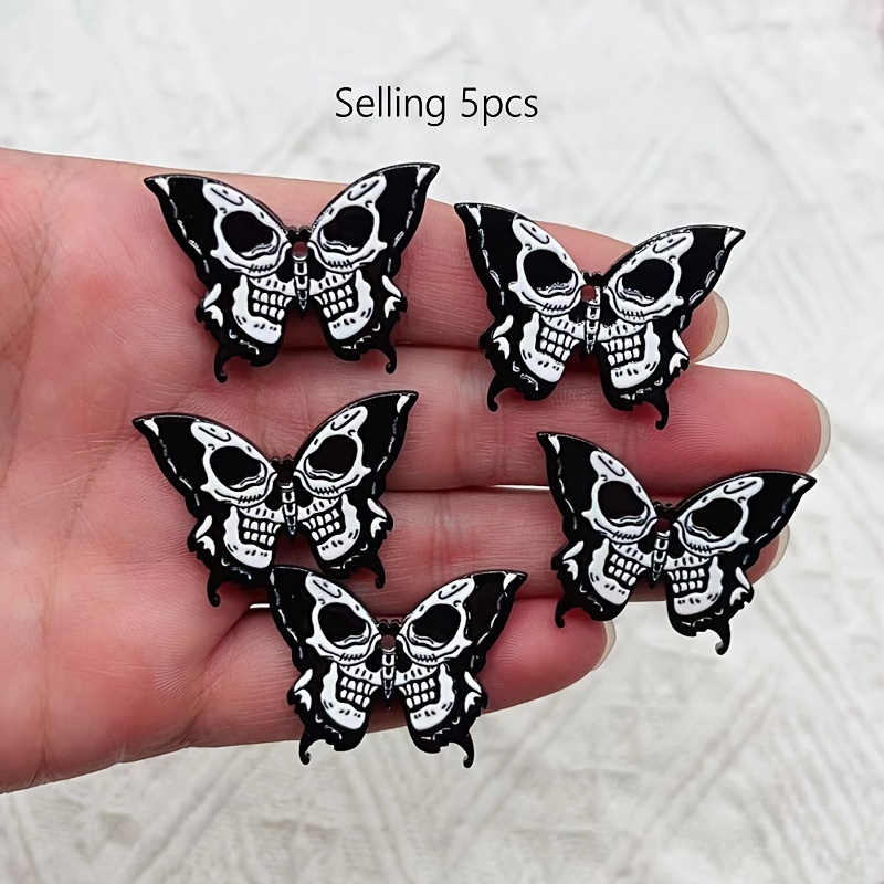 5/10Pcs Halloween Acrylic Skul - Jewelry Making Event ulasan dan harga