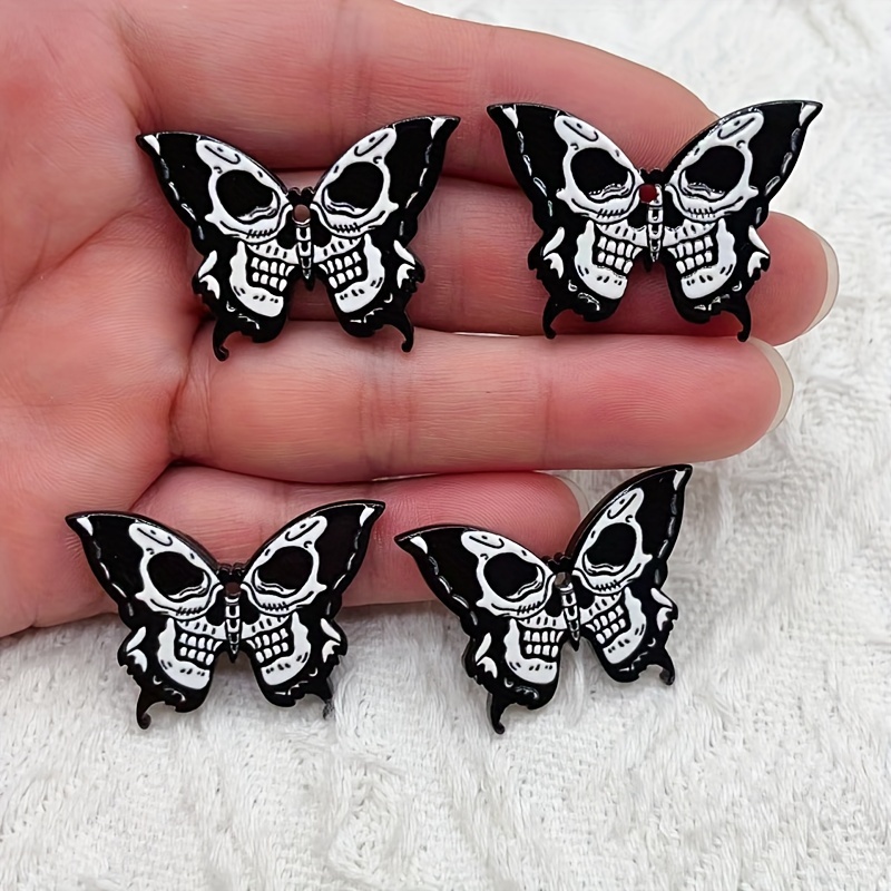 5/10Pcs Halloween Acrylic Skul - Jewelry Making Event ulasan dan harga