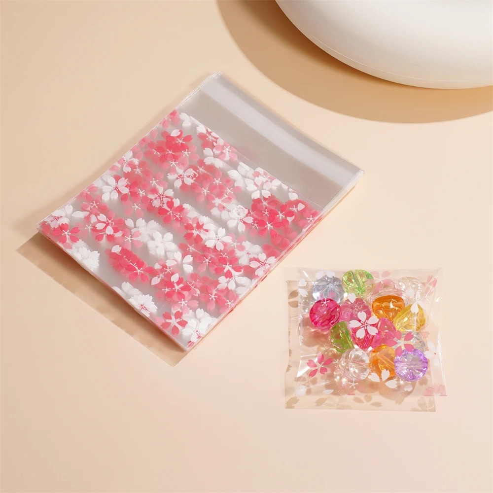 100PC Flower-Printed Transpare - Jewelry Making Event ulasan dan harga