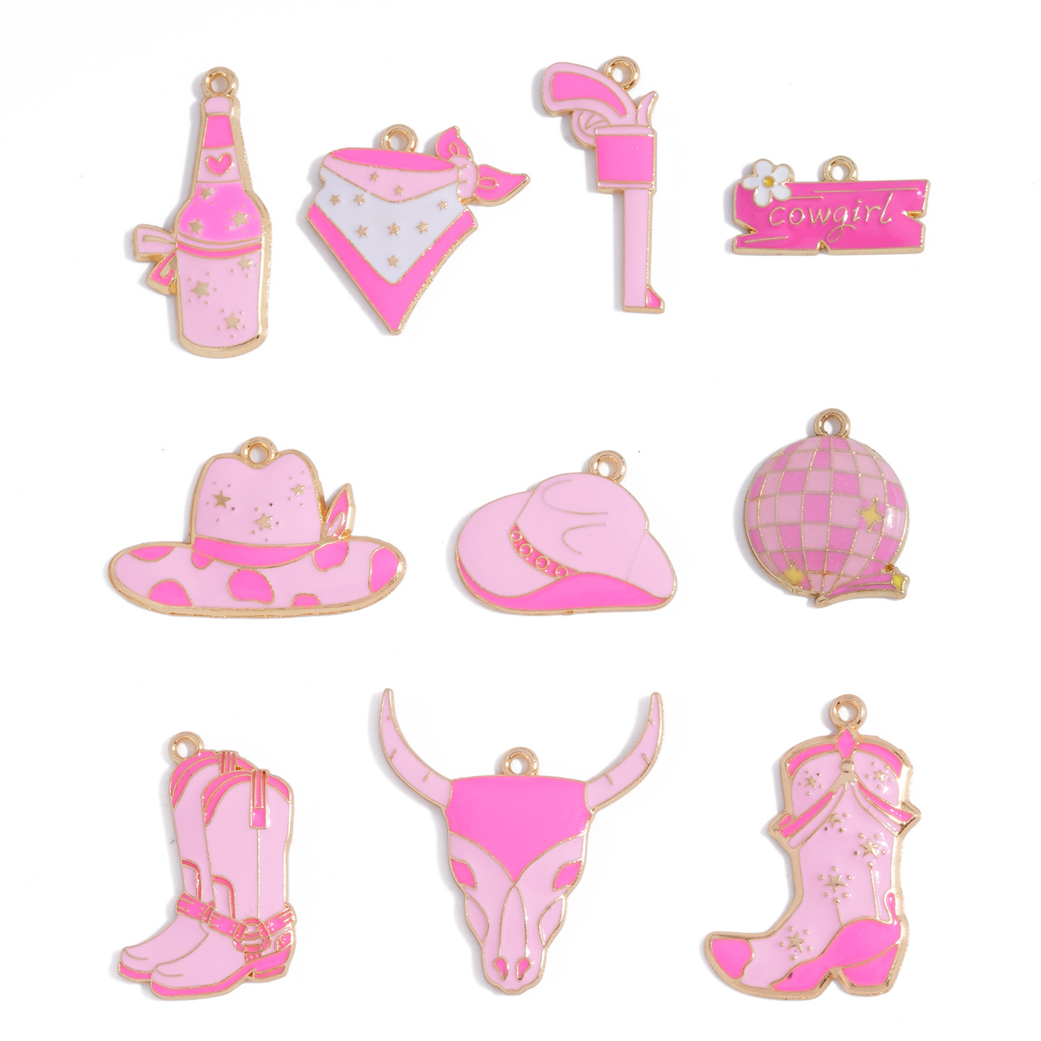 Cowboy Cowgirl Enamel Charms A - Jewelry Making Event ulasan dan harga