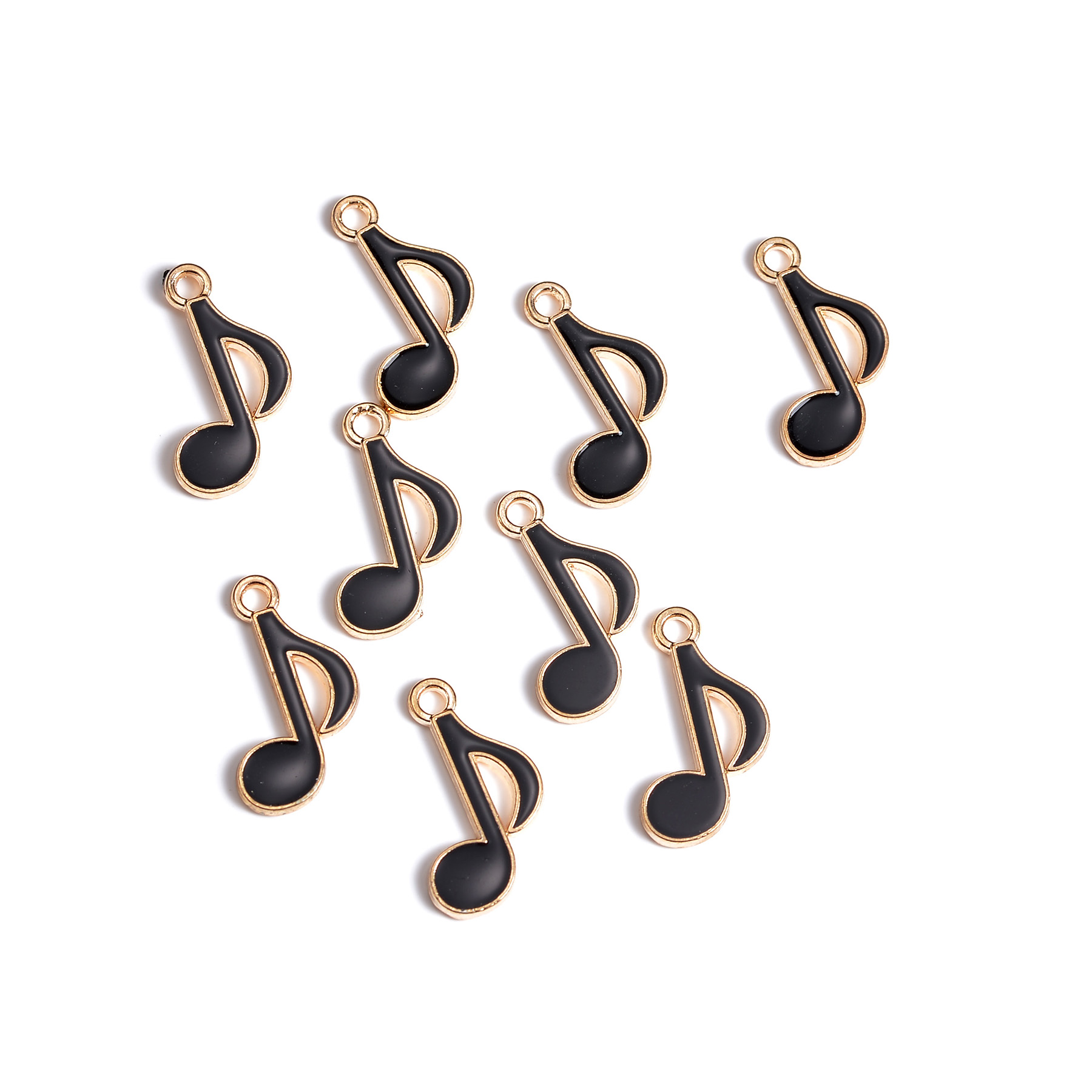 50pcs 12x20mm Cute Enamel Musi - Jewelry Making Notes ulasan dan harga