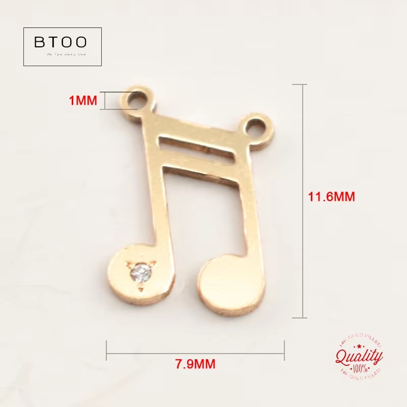 Musical Note Charm Pendant Tar - Jewelry Making Notes ulasan dan harga