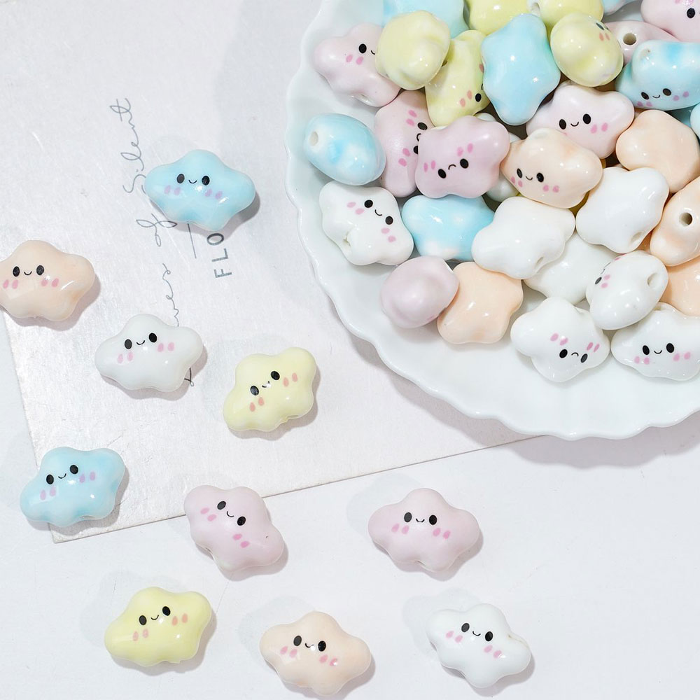 10pcs Colorful Chubby Smiling  - Jewelry Making Event ulasan dan harga